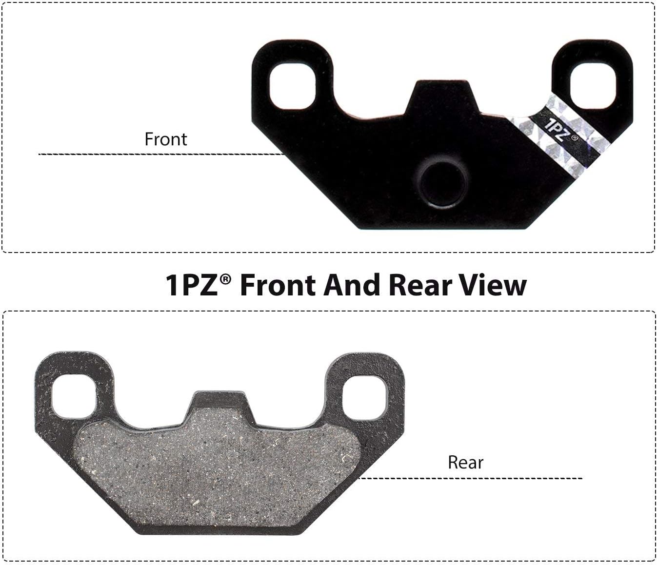 1PZ SSR-SD2 Brake Pads 2pcs Replacement for SDG SSR 50cc 70cc 110cc 125cc 140cc Thumpstar Coolster Orion Demon Stomp BSE Kayo Lifan YX Pit Dirt Bike