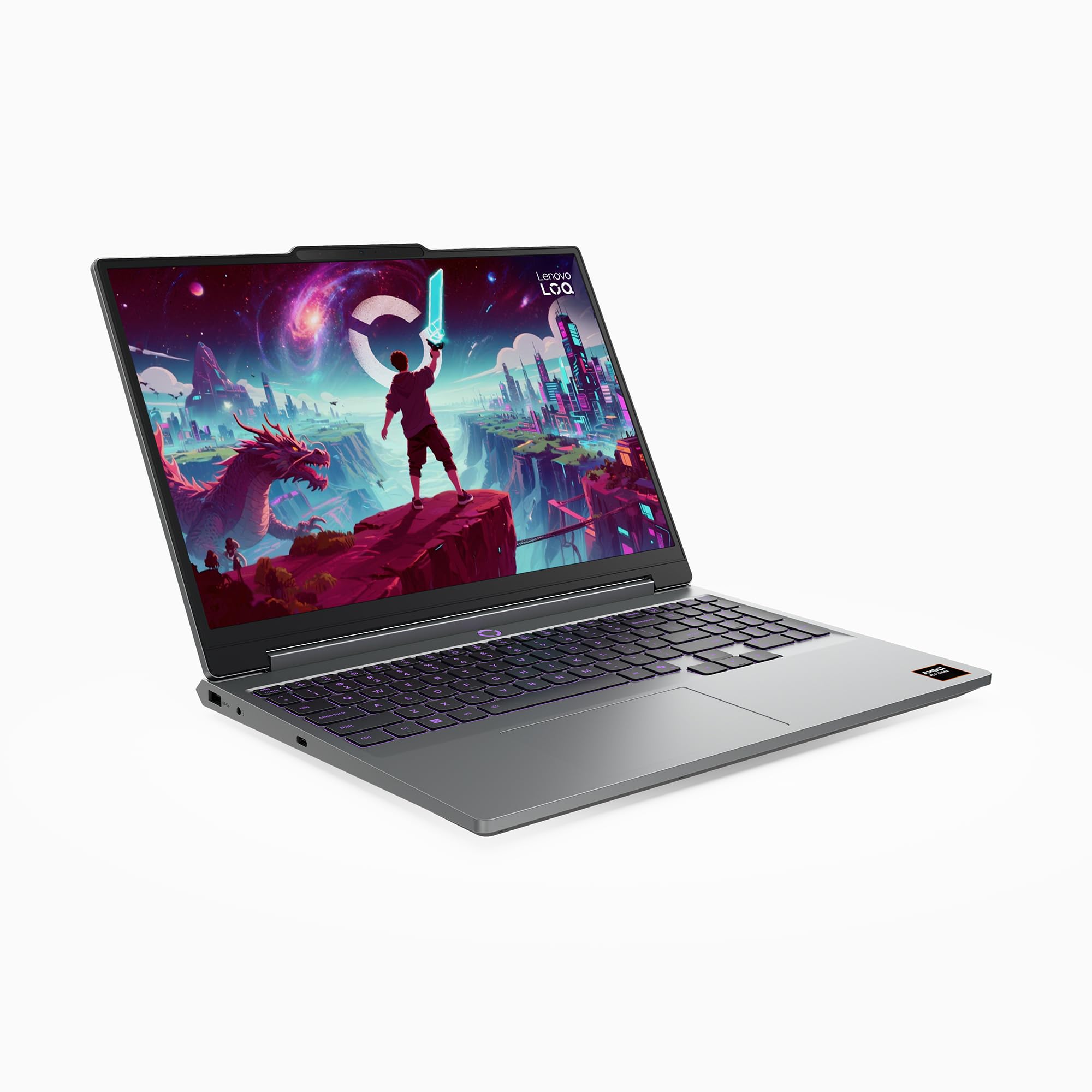 Lenovo LOQ Gaming AI Laptop | 15.3" WUXGA 165Hz Display | AMD Ryzen 7 250 | 16GB RAM | 1TB SSD | NVIDIA GeForce RTX 5060 | Windows 11 | QWERTZ | Grau | 3 Monate GamePass
