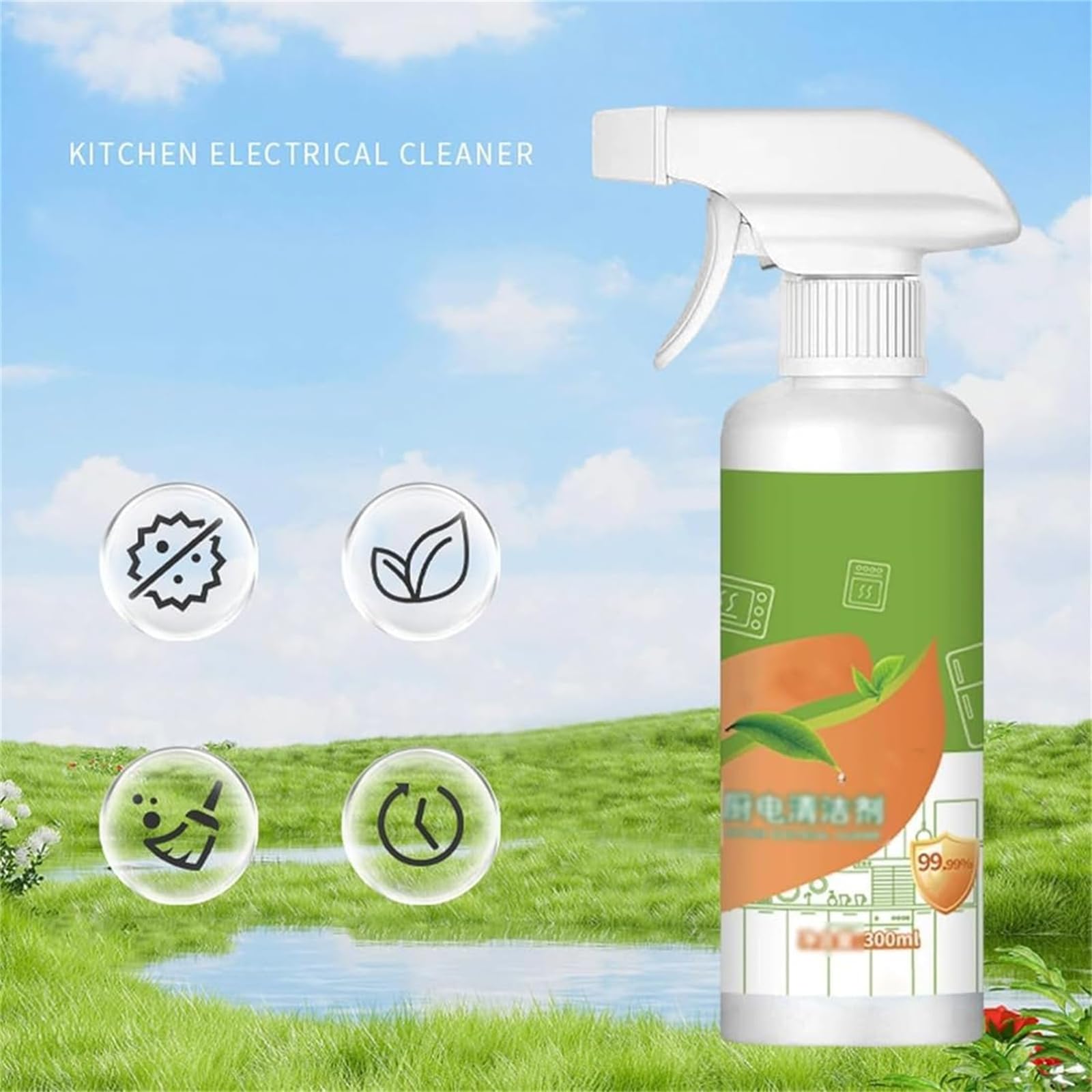 Fly Cleanse Mehrzweck-Ölreiniger, Fly Cleanse Natürliche Formel, sanft zu Haushaltsgeräten, schonend und unschädlich für Backofen, Herd und Dunstabzugshaube (2 PCS)