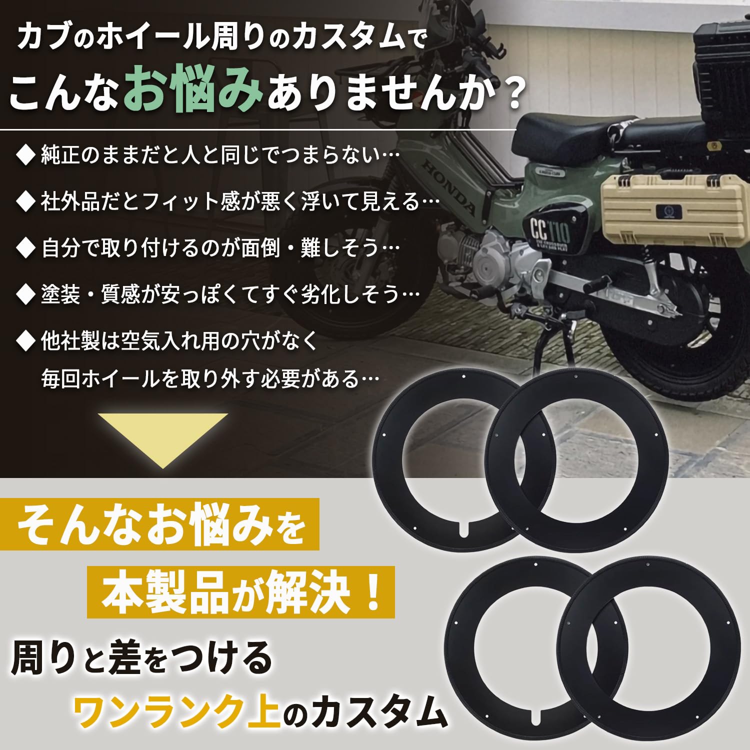 Amazon | 【Kagura motors】CC110 クロスカブ50/110 ホイールカバー 17