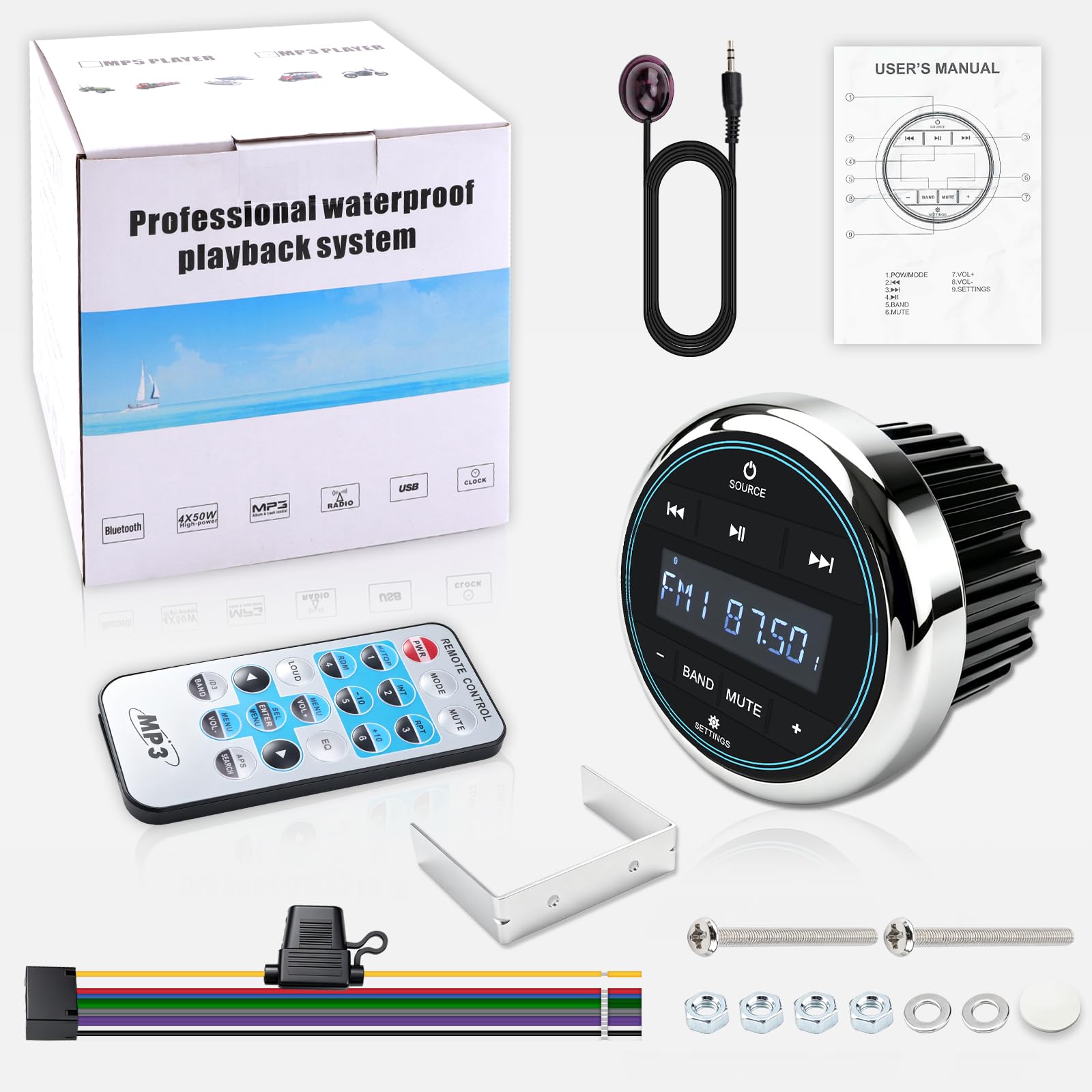 Marine Boot Radio Wasserdicht, AM/FM Radioempfänger