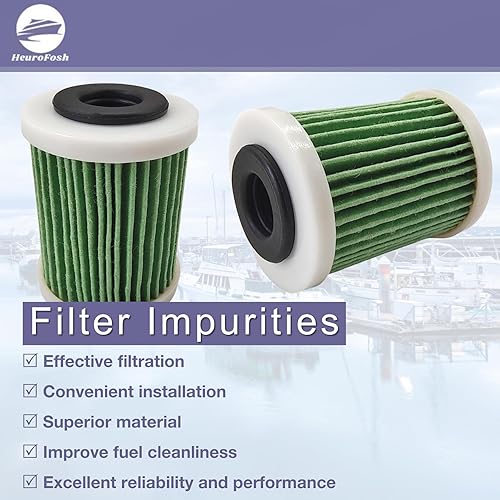 Miniatura 5 de HeuroFosh 6P3WS24A Primary Fuel Filter Element for Yamaha 150 175 200 225 250 300 350 HP Outboard Engines 2 PCS 6P3-WS24A-01 6P3-24563-01 Sierra