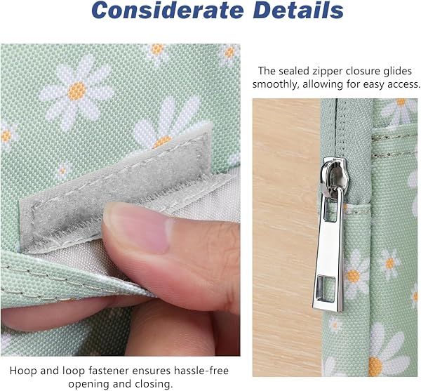 Dadanism 6-7 Inch Universal Padded Sleeve for 7" Colorsoft Signature Edition eReader 2024 and 6" eReader Book, Protective Sleeve Pouch Bag Carrying Case for Kobo E-Reader, LightGreen - 5