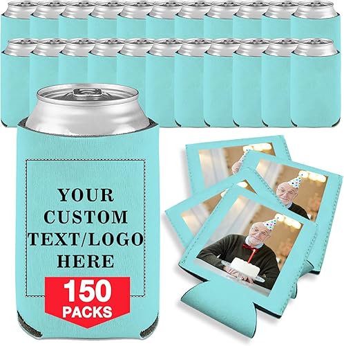 Miniatura 8 de Enfriadores de latas personalizados con aislamiento a granel, funda de cerveza plegable, soporte para botellas de bebidas, logotipo, boda, fiesta de