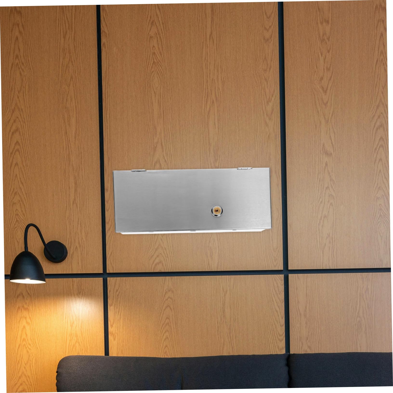 Scatola Protettiva Antifurto in Acciaio Inossidabile per Prese Elettriche da Parete Tipo Copertura e Resistente per Prese Muro Esterno con Design Interruttore