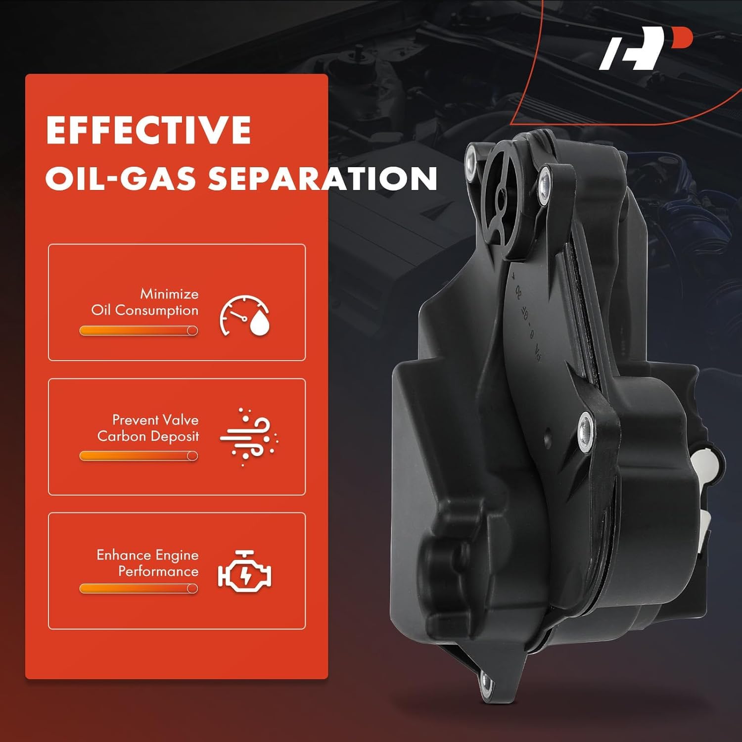 A-Premium Engine Crankcase Vent Valve Oil Separator Compatible with Audi A4 2006-2008, A4 Quattro 2005-2008, A6 2006-2008, A6 Quattro 2005-2008, 3.2L