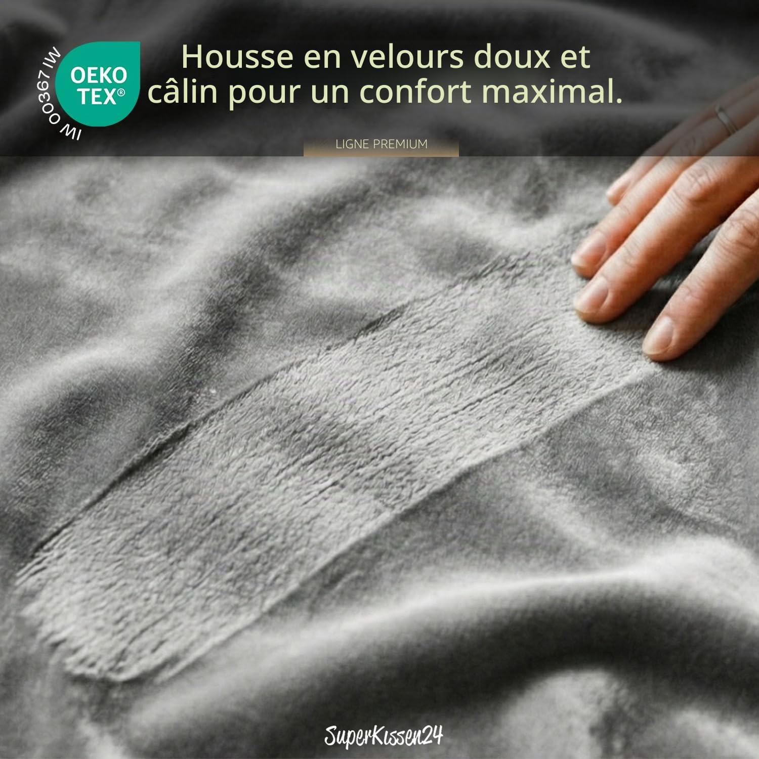 SuperKissen24. Coussin de Fauteuil Suspendu - Coussin Fauteuil Jardin - Oreillers de Oeuf Suspendu - Coussin Rond - Oreiller Moelleux - Argent