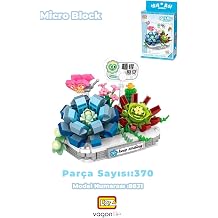 LOZ Micro Block Serisi Kar Lotusu  i ek Buketi Fig r  370 Par a Oyuncak Yap m Seti FFLZ-8831