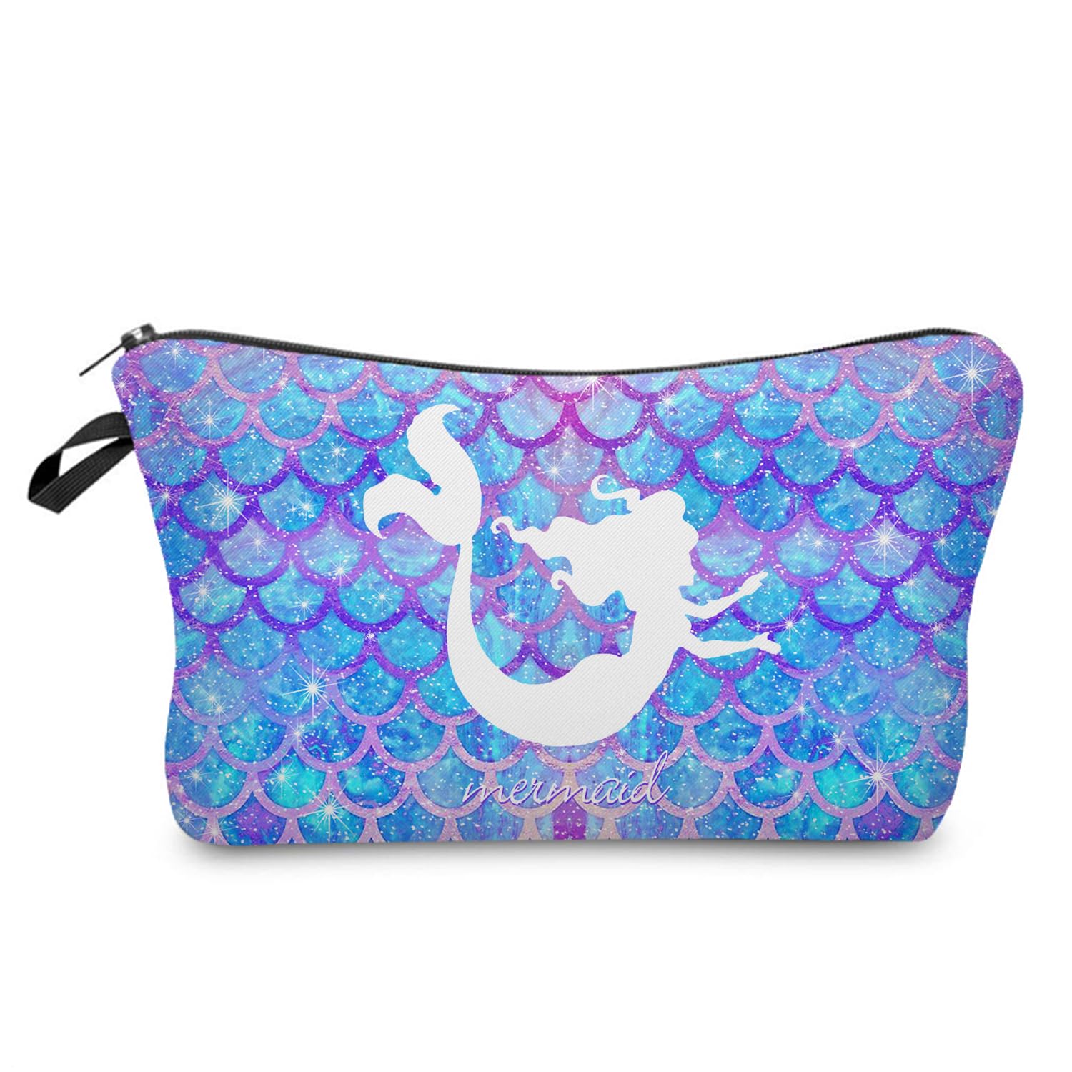 Livel lhood Mermaid Gifts Fancy Mermaid Makeup Bag Cute Small Organizer Bag Toiletry Zipper Pouch Birthday Christmas Gift Cartoon Mermaid Cosmetic Bag