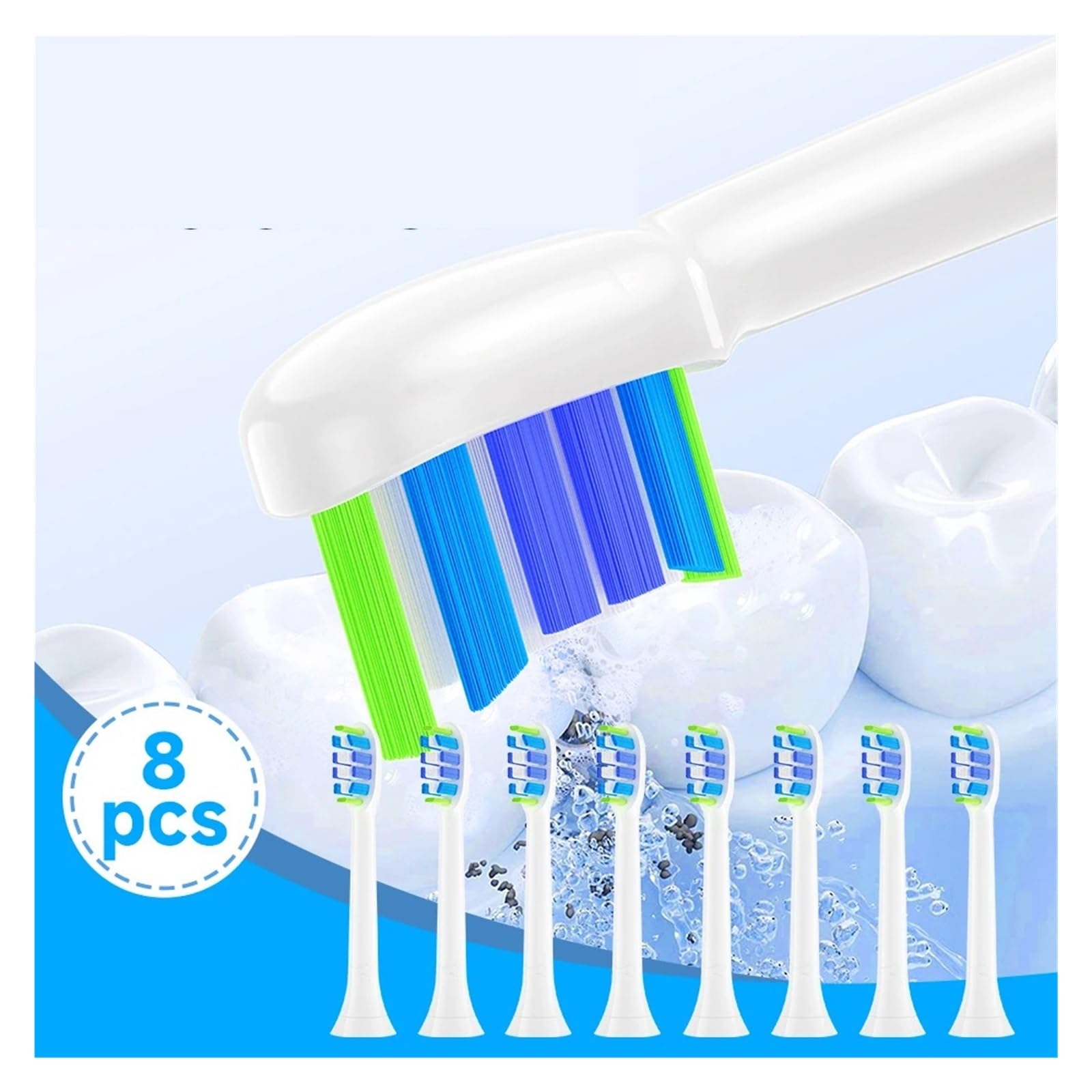 4PCS Zahnbürstenköpfe für Erwachsene, kompatibel mit Philips | Ersatzbürstenköpfe aus Kunststoff für die tägliche Mundpflege von Erwachsenen(20HB60C)