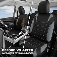 Vista 6 de CAR PASS Fundas de Asiento de Coche Impermeables Juegos Completos, Fundas de Asiento de Ajuste Universal para Coches, Juego de Fundas de Asiento