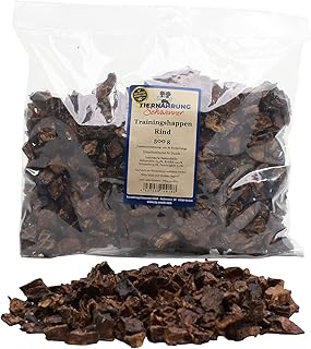 Tiernahrung Schwenner - Getrocknete Trainingshappen für Hunde I 500g Rinderlunge I Leckerlibeutel für das Training von Hunden product image