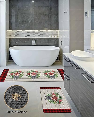 Miniatura 5 de Tapete de baño con estrella de campo para bañera, antideslizante, de secado rápido y absorbente, de tierra de diatomeas, fregadero de ducha para