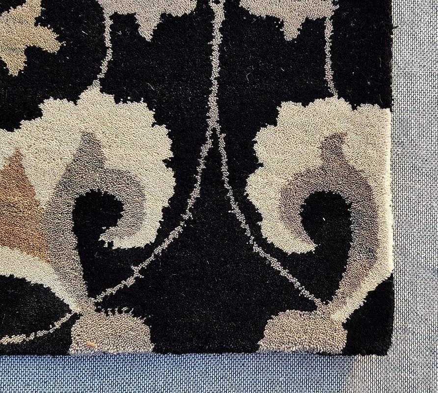Image of Embossed Handmade GH Wool Thick Geometrical Carpet is a Stylish and Practical Addition to Any Living Room 8X12