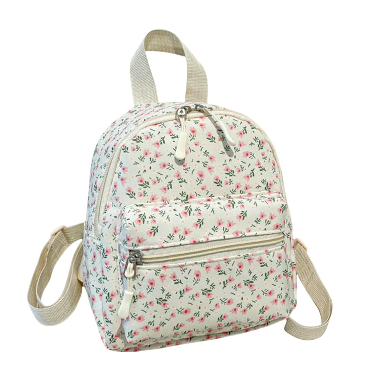 Mochila escolar mini con diseño floral casual para estudiantes y mujeres