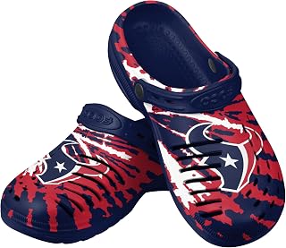 FOCO Mens NFL Team Logo Tie-dye Garden Water Sandals Shoes Slipper Clogs with Strap