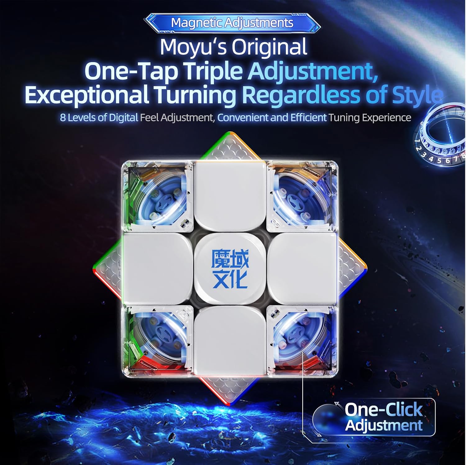 CuberShop Moyu Super WeiLong V2 3x3 20-M Ball Core MagLev (UV Coated) Stickerless Speed Cube, moyu WeiLong Pro 20 Magnets Magnetic+MagLev+Ball Core 3x3 UV, 2025 Flagship (Magic Clothes Pro Version)
