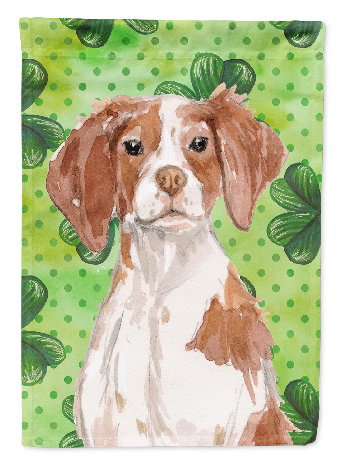 Drapeau Brittany Spaniel St. Patrick's Flag, le cadeau idéal pour passionné d'Épagneul Breton