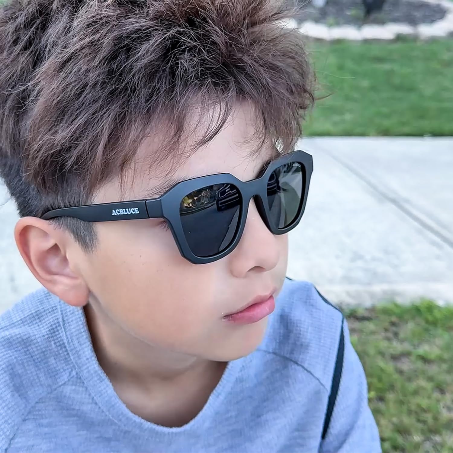 Gafas de sol polarizadas para niños y niñas, marco irrompible, para deportes, béisbol, playa, para niños de 5 a 12 años