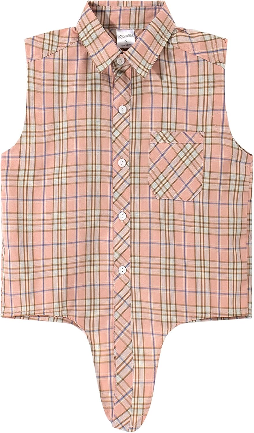 Noomelfish Girls Sleeveless Button Down Shirt Tie Knot Blouse Western Cowgirl Outfit (5-12 Years) - Image 3