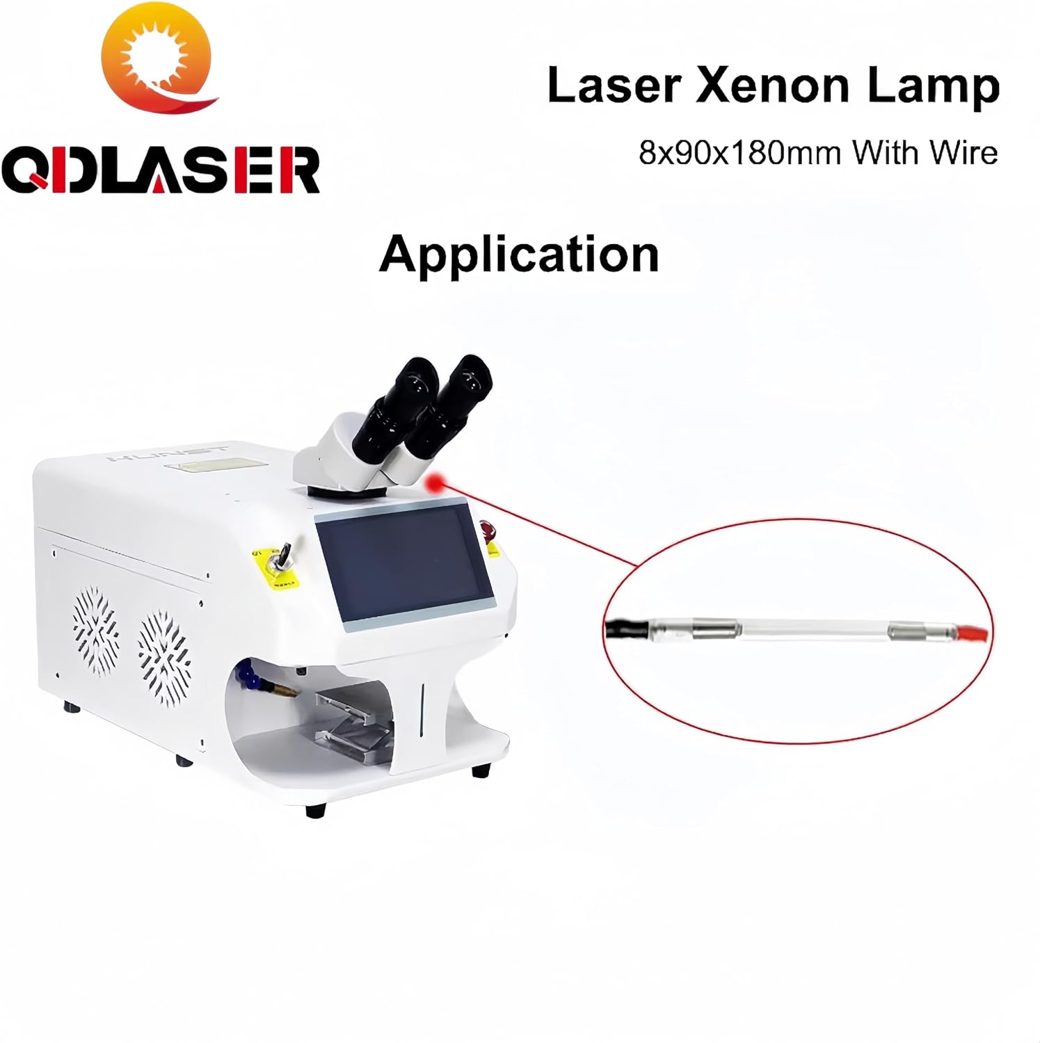 8x90x180mm Xenon Flash Lamp Light Tube for IPL Opt Beauty Machine