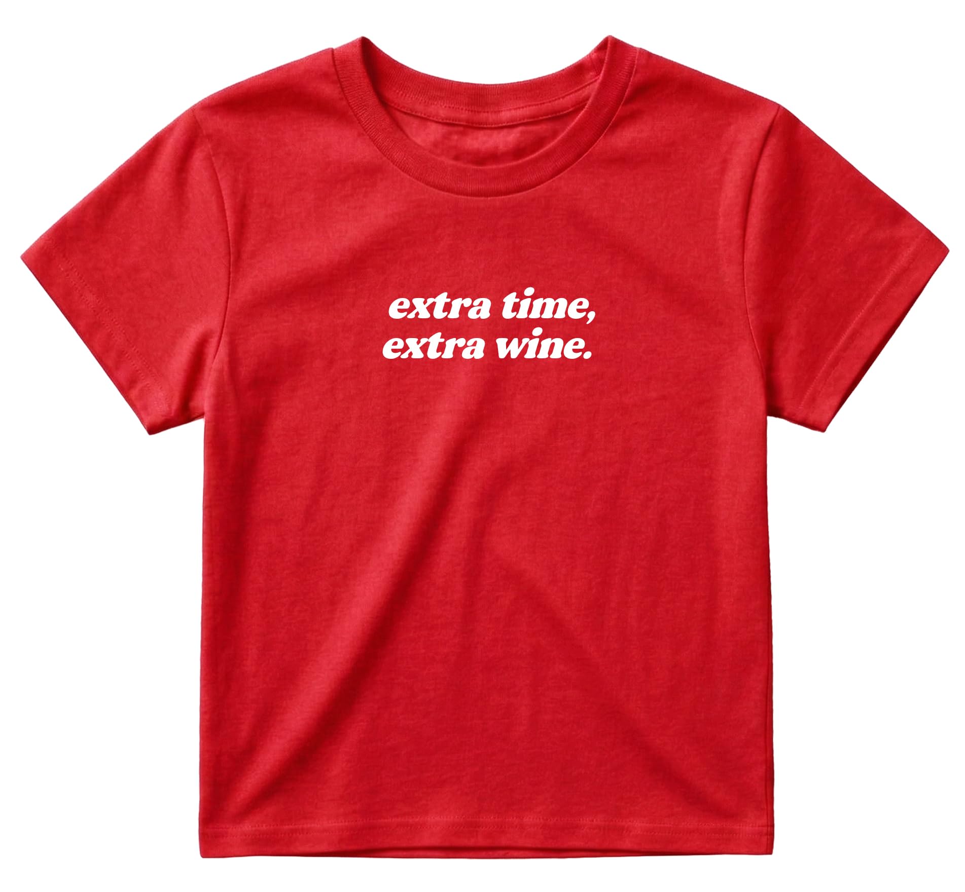 Sanfran Clothing Extra Time, Extra Wine Baby Tee T-Shirt Top World Football Shirt England Scotland Country Team 2026 Soccer Womens Flag Varsity Shirt Red - XL