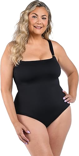 La Blanca Women's One Piece Swimsuit Over The Shoulder Tummy Control Bathing Sui