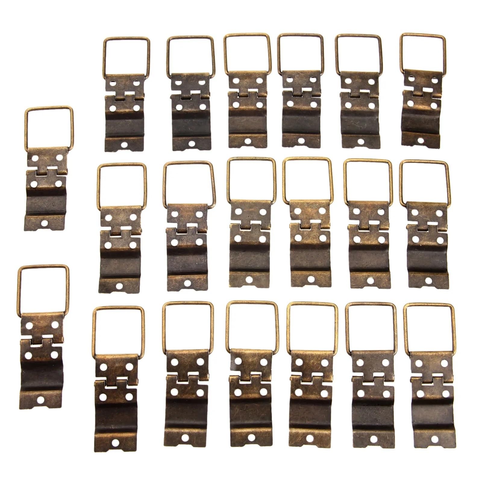 Charnières de tiroir en bronze 38 x 21 mm pour une pose stable et fluide