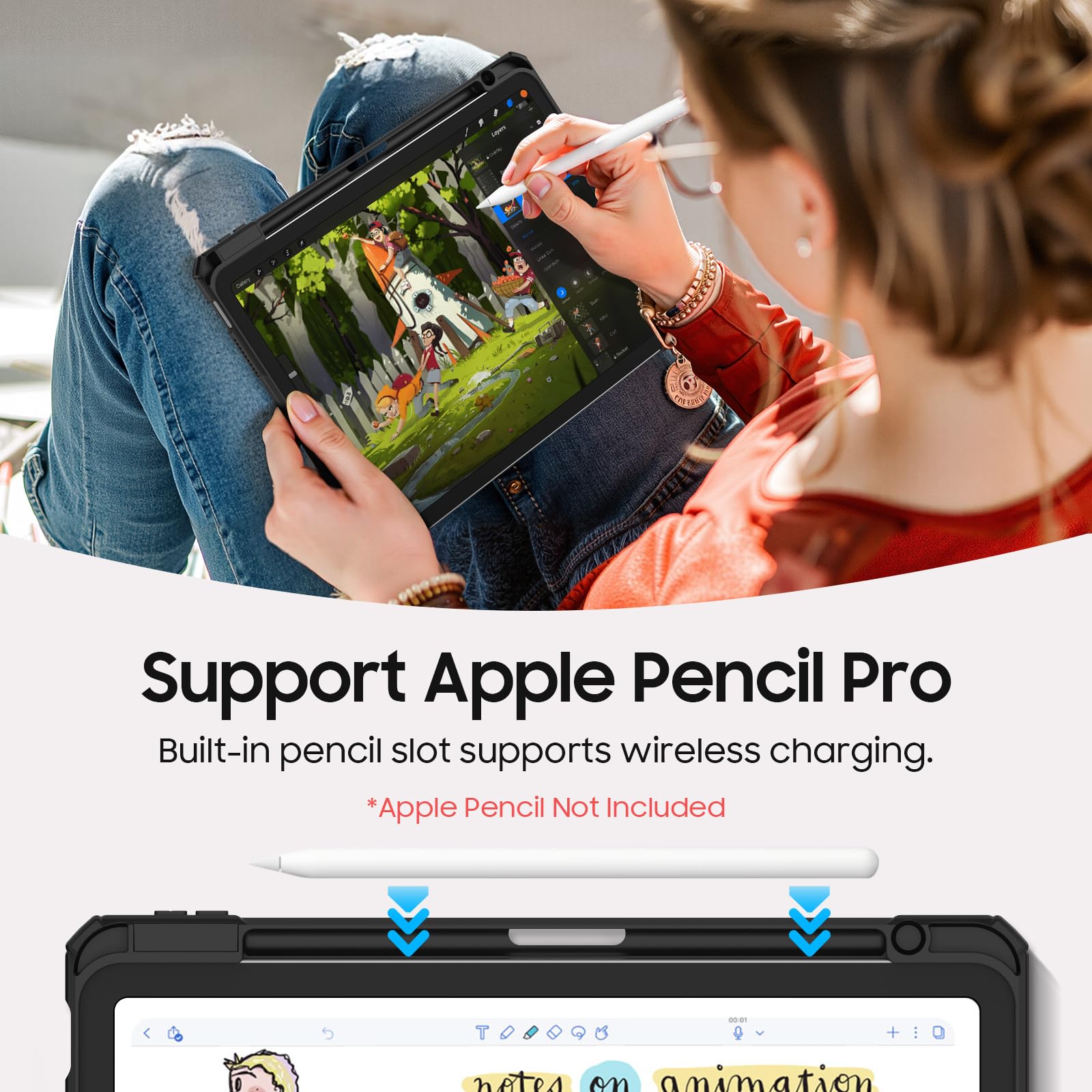 FINTIE iPad Air 11 Inch Case M4/M3/M2 (2026/2025/2024), iPad Air 5th/4th Gen 10.9" (2022/2020) with Pen Holder - Slim Lightwe - 5