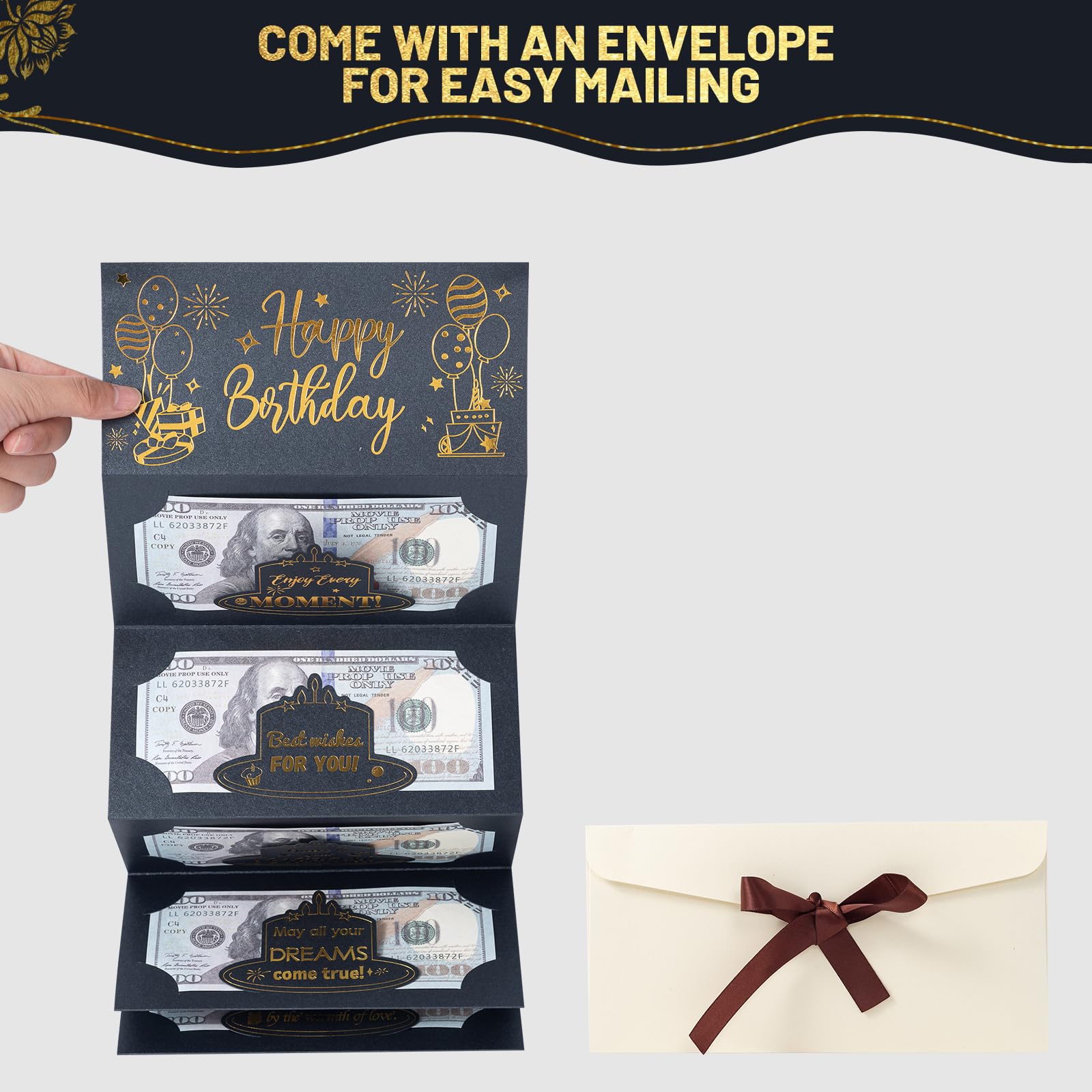 Anniversaire Carte Cadeau Cash Enveloppe Hommes Femmes Enfants