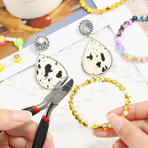 Wire Cutter, Precision Flush Cutters Ultra Sharp Side Cutter Clippers, for Crafts, Precision Side Cutters for Floral Wire, Guitar Strings, Cable Ties and Electronics Wire Cutting Tool