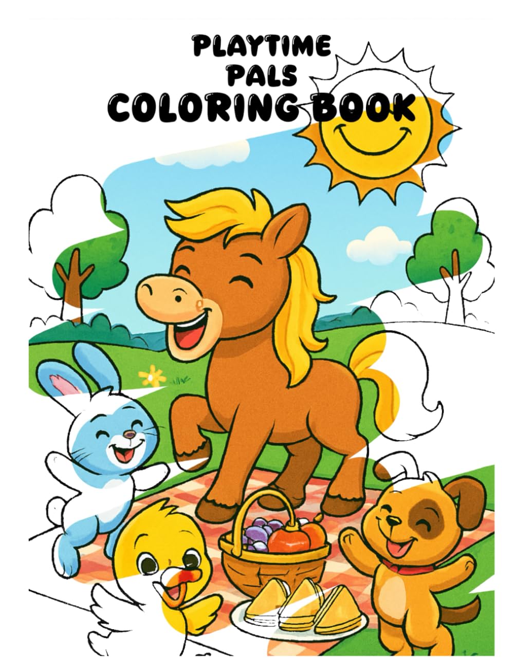 Playtime Pals Coloring Book: My First Coloring Book