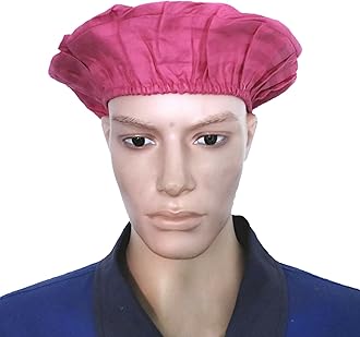 Trance Cotton Washable & Reusable Head Cap | Multipurpose Head Cover cap for Kitchen Cooking, House Cleaning, Garden & Farms | Food & Processing Industries, Hotels Hygiene Caps (Pack of 4, Rose Pink)