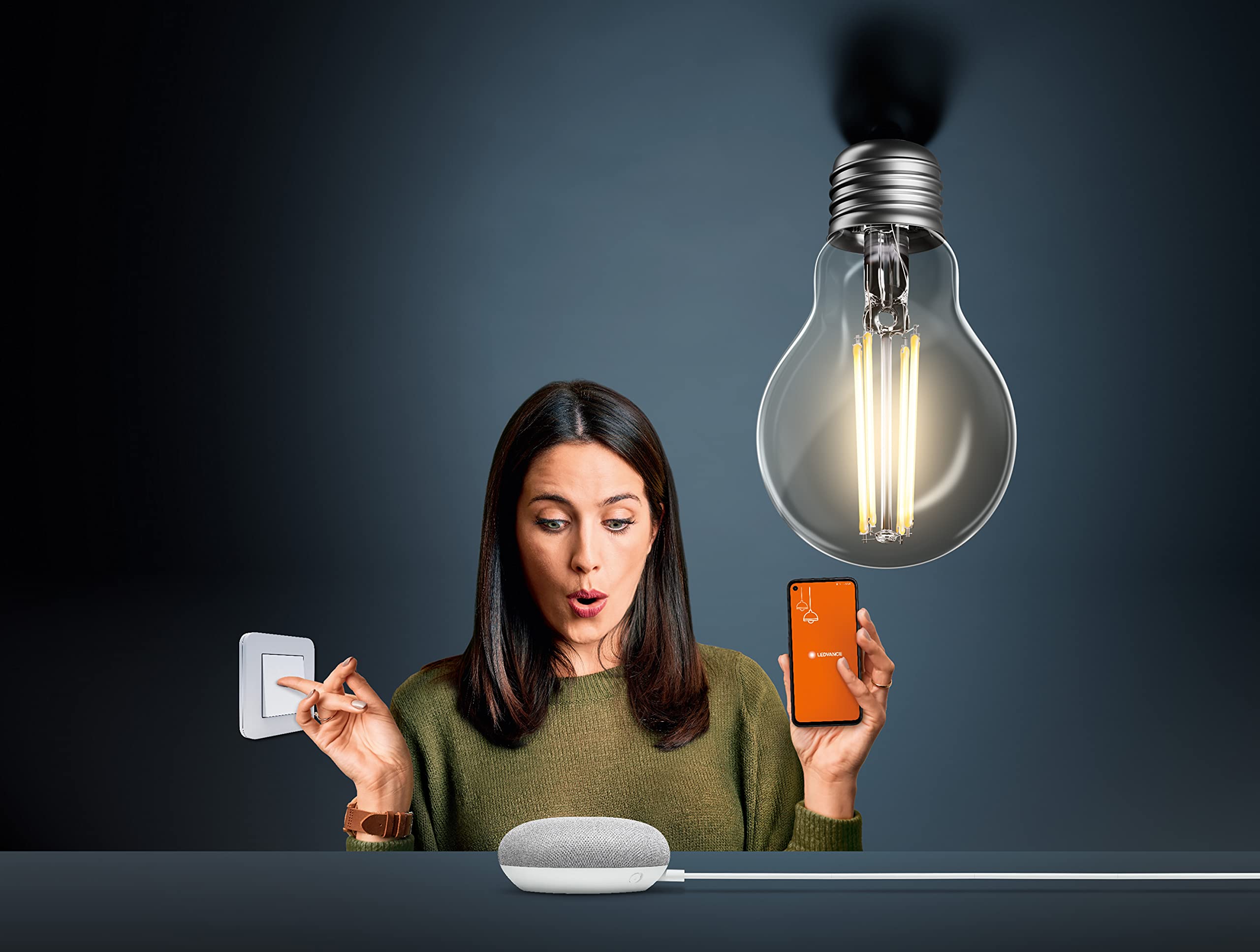 LEDVANCE Smart Home, Bianco Caldo, 1 Unità (Confezione da 1)