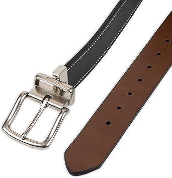 Tommy Hilfiger Men's Reversible Leather Belt, 2in1 Design for Dress Or Casual Wear