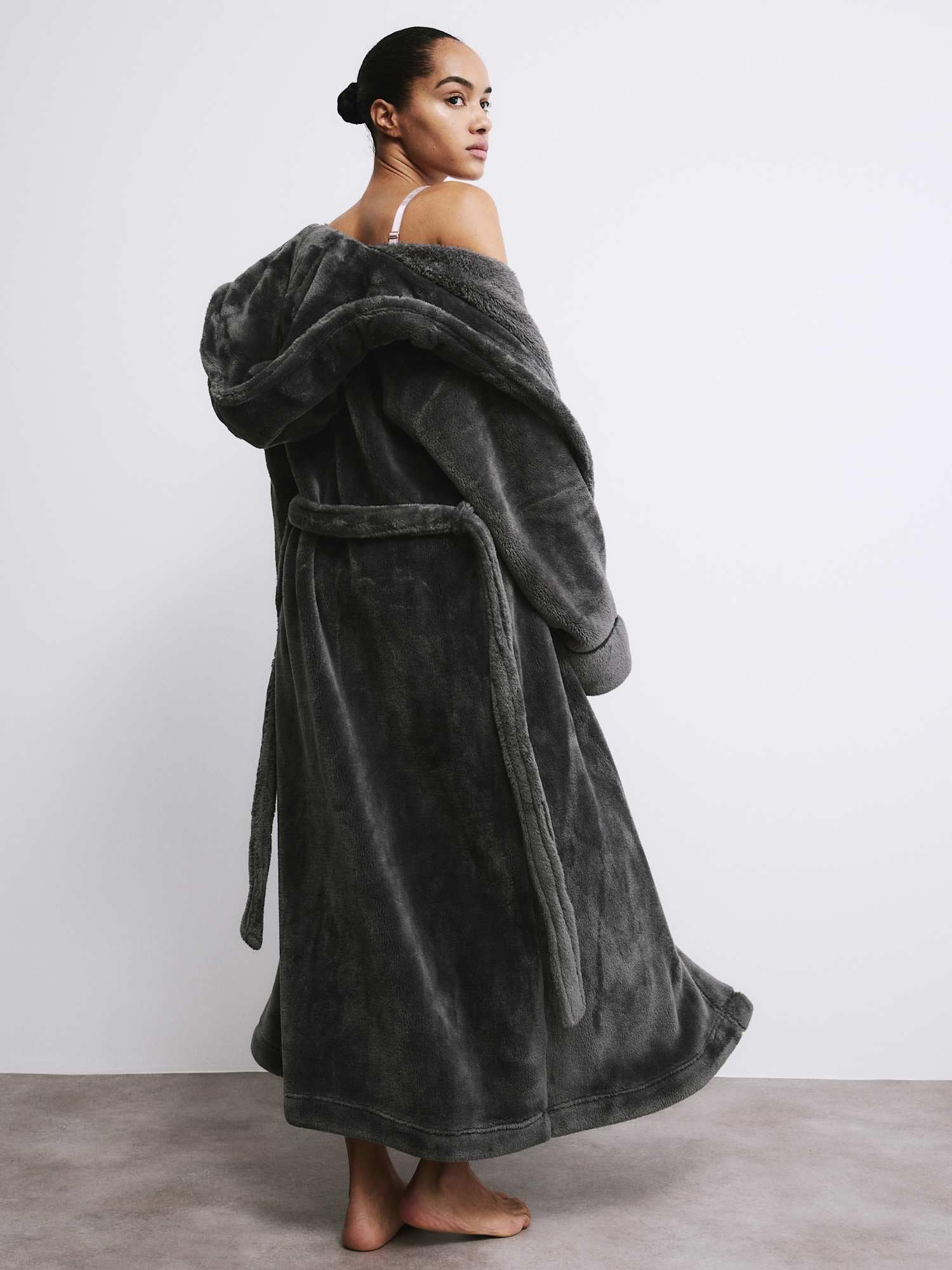 Marks & Spencer Donna Accappatoio in Pile con Cappuccio – Vestibilità Regolare – Con Tasche