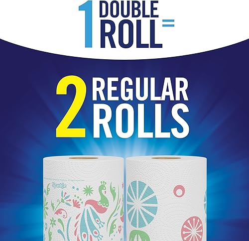 Vista 30 de Sparkle Toallas de papel Pick-A-Size, 24 rollos dobles = 48 rollos regulares, toalla de papel de valor diario con hojas completas y medias