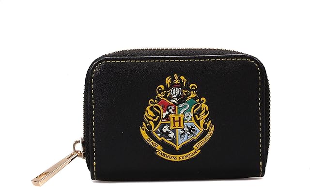 Harry Potter Portfel z herbem Hogwartu, 11 x 8 x 2,5 cm, czarny