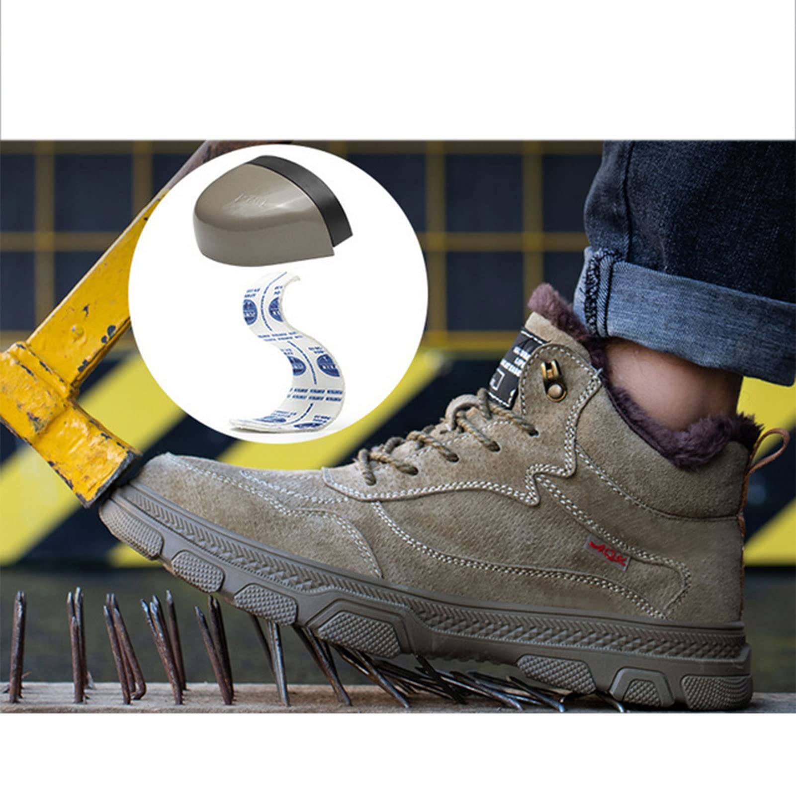 Werkschoenen Heren Dames Veiligheidsschoenen Lichtgewicht Stalen Neus Beschermende Schoenen Sneaker Comfortabele Ademend Zwart 36 EU