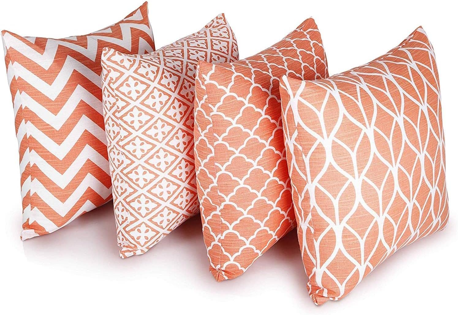  - Penguin Home Set Of 4Decorative Geometric Pattern Double Sided Square Cushion Covers