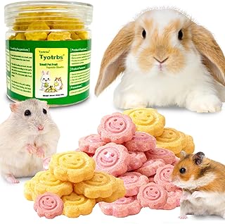 Flower Chews Treats Grain Natural Snacks, for Hamsters, Rabbits, Guinea Pigs & Gerbils Crunchy