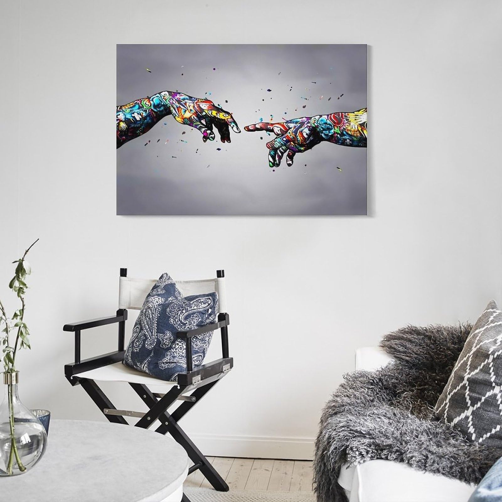 バンクシ-絵画　額装　ア-ト　インテリアア-ト布印刷ポスター　美術品　絵画　傑作 Amazon.co.jp: バンクシー 絵画 インテリア アートポスター