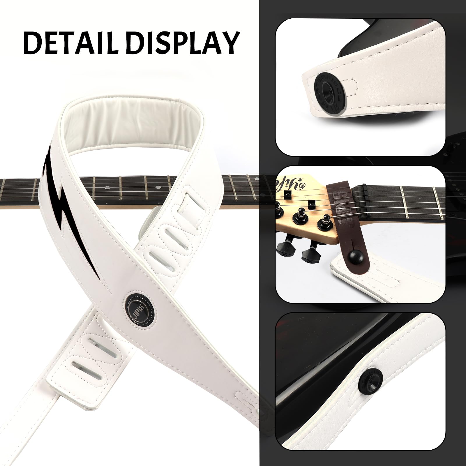 Handgefertigter Retro-Gitarrengurt aus superweichem Rindsleder, Gürtel für E-Akustikgitarre, Bass, Gitarre, Gig