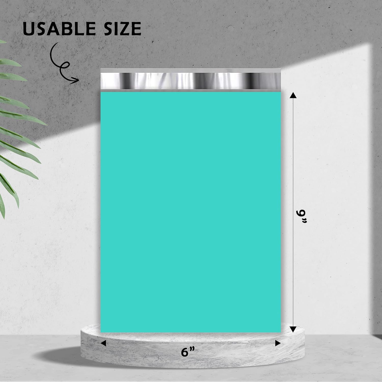 Yens Poly Mailers 6X9 200 Pack Teal,Strong Self Seal Adhesive Shipping Envelopes Waterproof for Shipping, Mailing, Packaging M1 - Image 2