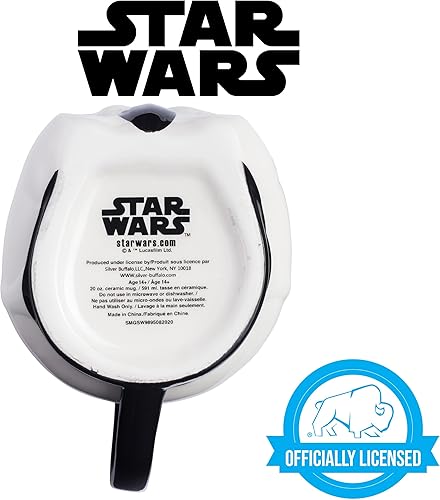 Miniatura 56 de Silver Buffalo Star Wars The Mandalorian Grogu - Taza de cerámica con tapa de rana esculpida, 18 onzas