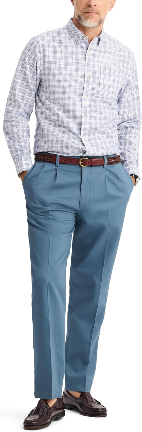 Dockers Mens Classic Fit Long Sleeve Signature Iron Free Shirt with Stain Defender
