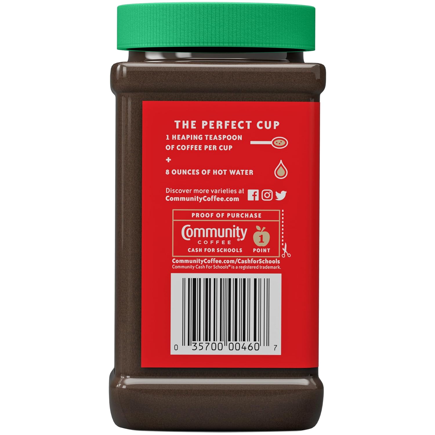 Community Coffee Café Special Decaf Instant Coffee, Medium Dark Roast, 7 Ounce Jar (Pack of 12)