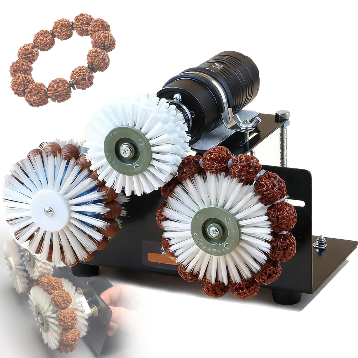 Lucidatrice elettrica per perline, completamente automatica, mandrino regolabile da 0,5 a 6 mm, velocità variabile, per braccialetti e collane