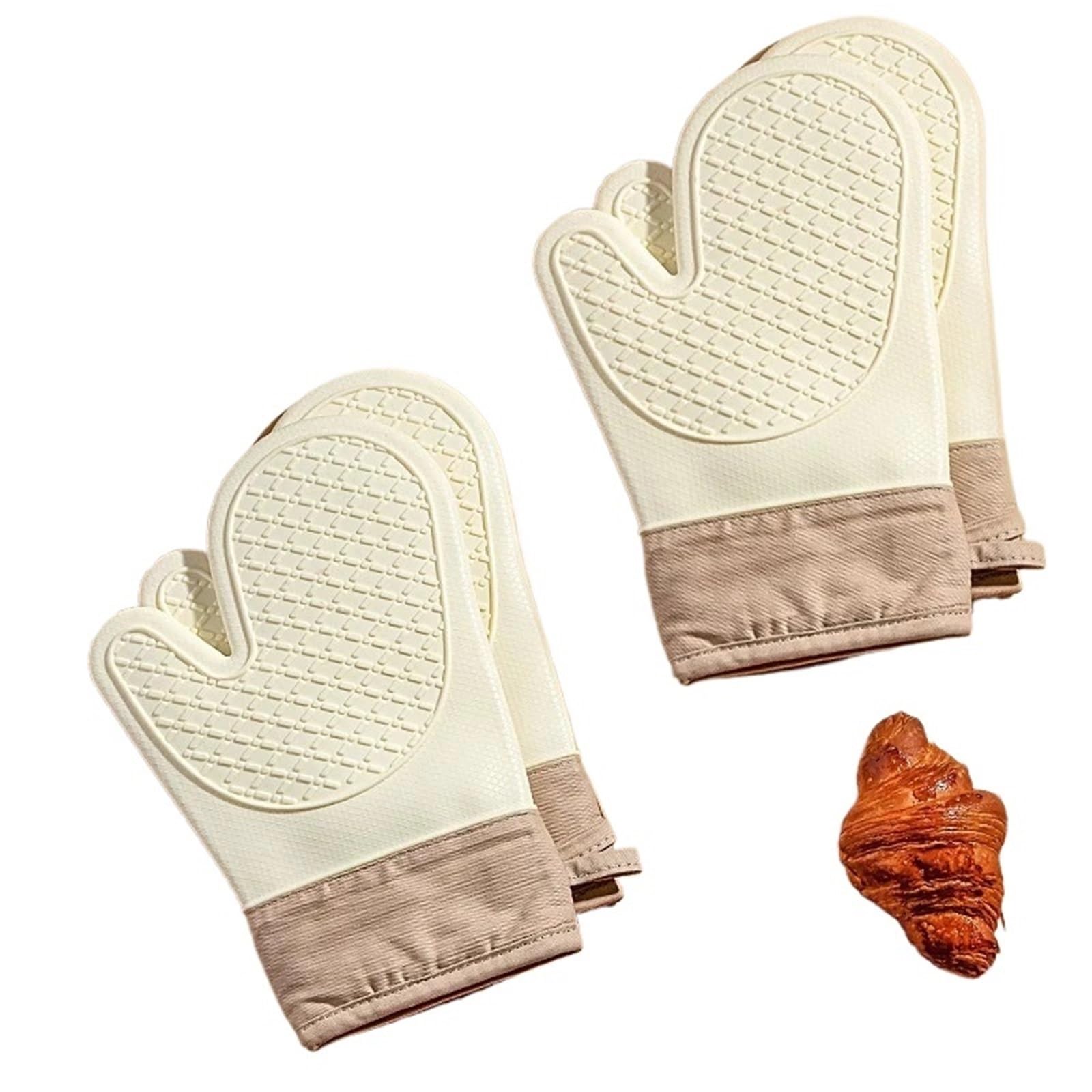 Gants de Cuisine résistants à la Chaleur, en Silicone Isolant, compatibles Micro-Ondes et Multicolores
