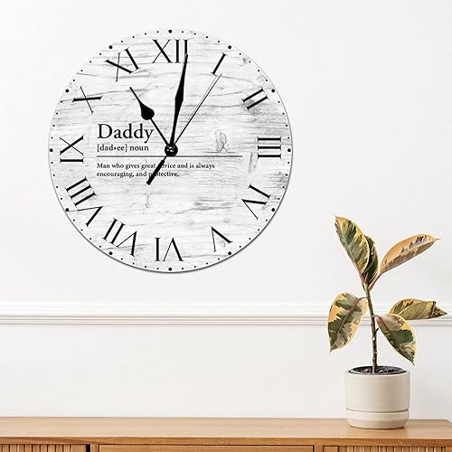 Miniatura 156 de Reloj de pared de PVC con definición de cuñado, reloj de pared redondo con citas espirituales, números romanos, tipografía, arte de pared, 8.8